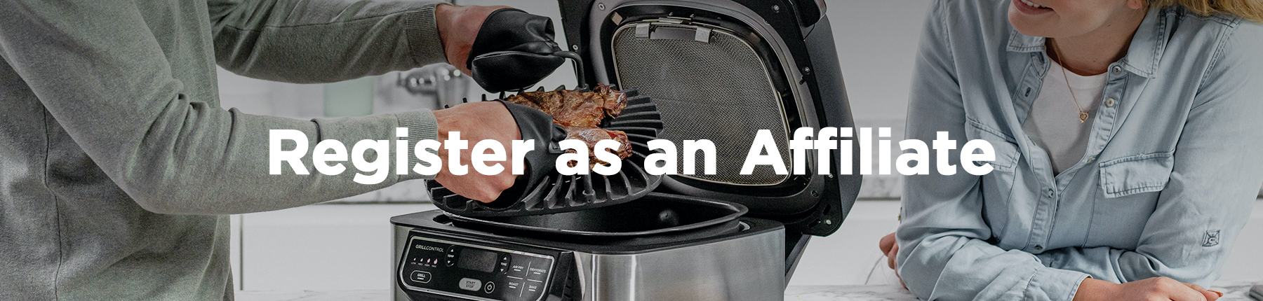 Work with us as a Ninja affiliate to earn commision on product referrals like this AG301UK health grill and air fryer
